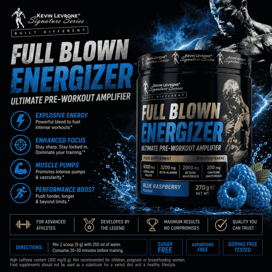 Kevin Levrone Full Blown Energizer 270g - SHOPOUTLET24. Der Protein und Supplement Dealer