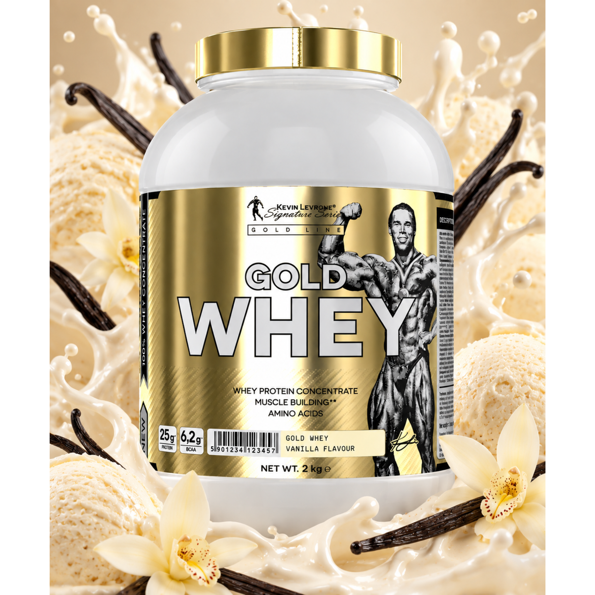 Kevin Levrone Gold Whey 2 kg - SHOPOUTLET24. Der Protein und Supplement Dealer