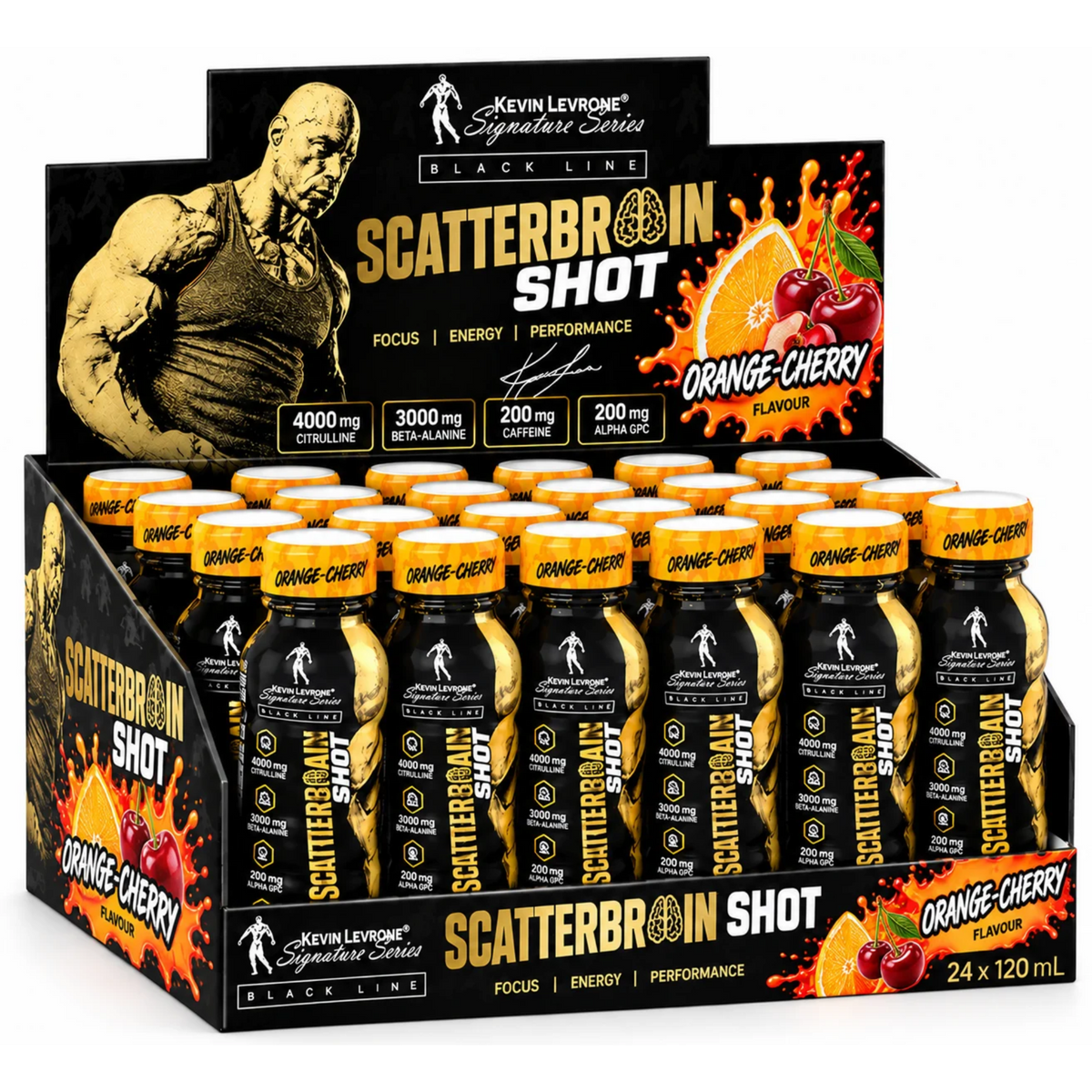 Kevin Levrone Scatterbrain Shot 24x120ml - SHOPOUTLET24. Der Protein und Supplement Dealer