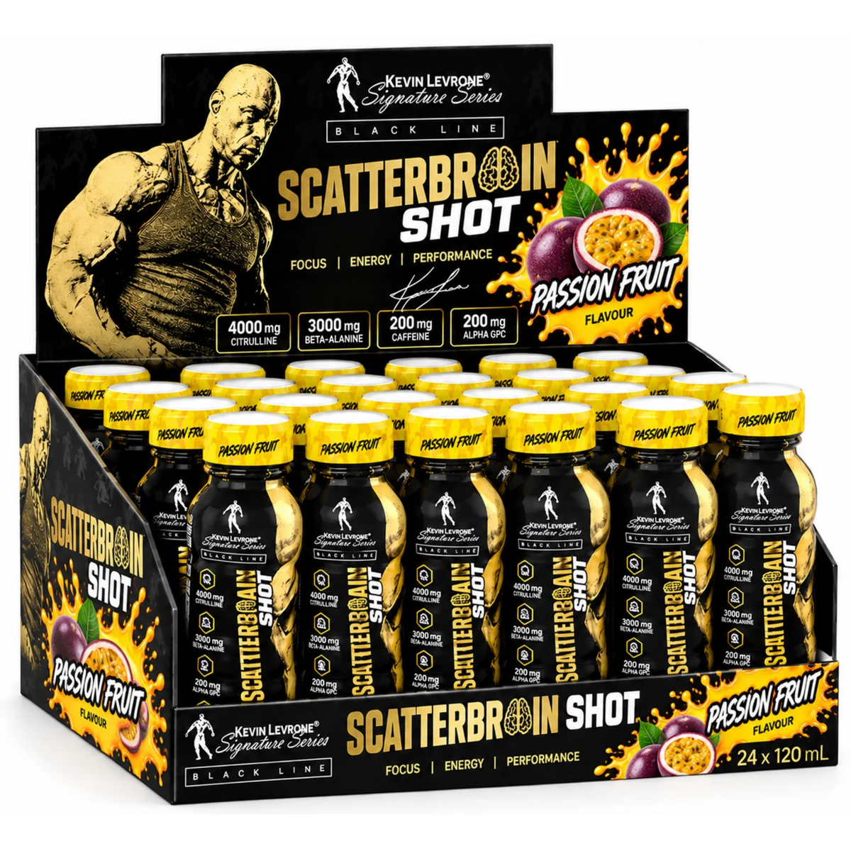 Kevin Levrone Scatterbrain Shot 24x120ml - SHOPOUTLET24. Der Protein und Supplement Dealer