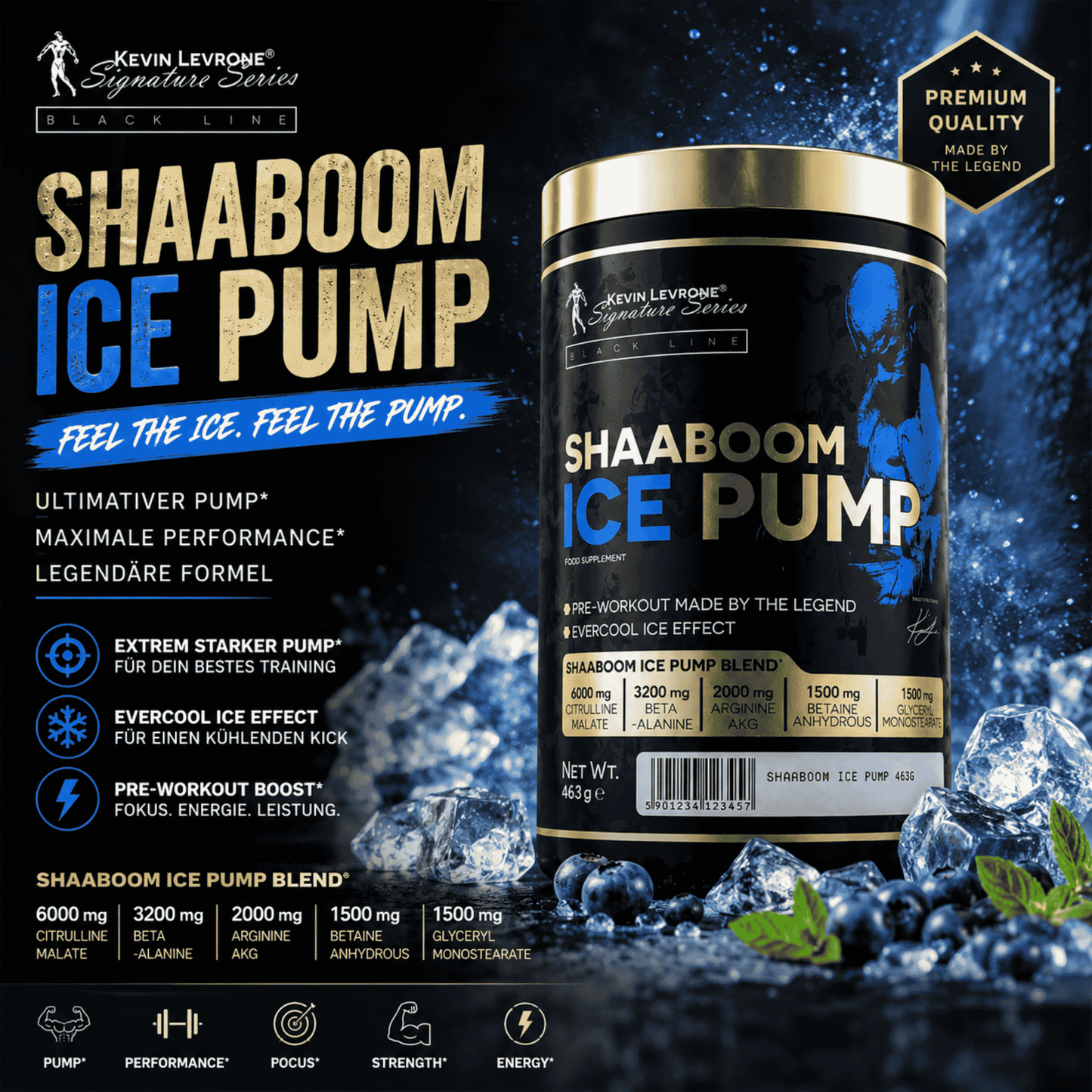 Kevin Levrone Shaaboom Ice Pump 463g - SHOPOUTLET24. Der Protein und Supplement Dealer