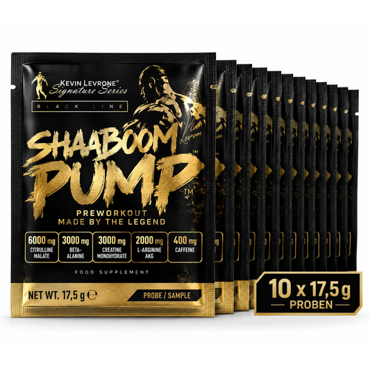 Kevin Levrone Shaaboom Pump 10x17,5g PROBEN - SHOPOUTLET24. Der Protein und Supplement Dealer