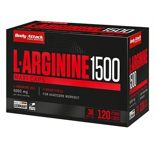 Body Attack L-Arginin 1500 120 Kapseln - SHOPOUTLET24. Der Protein und Supplement Dealer