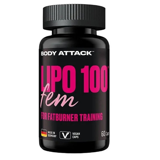 Body Attack Lipo100 Fem - 60 Kapseln - SHOPOUTLET24. Der Protein und Supplement Dealer