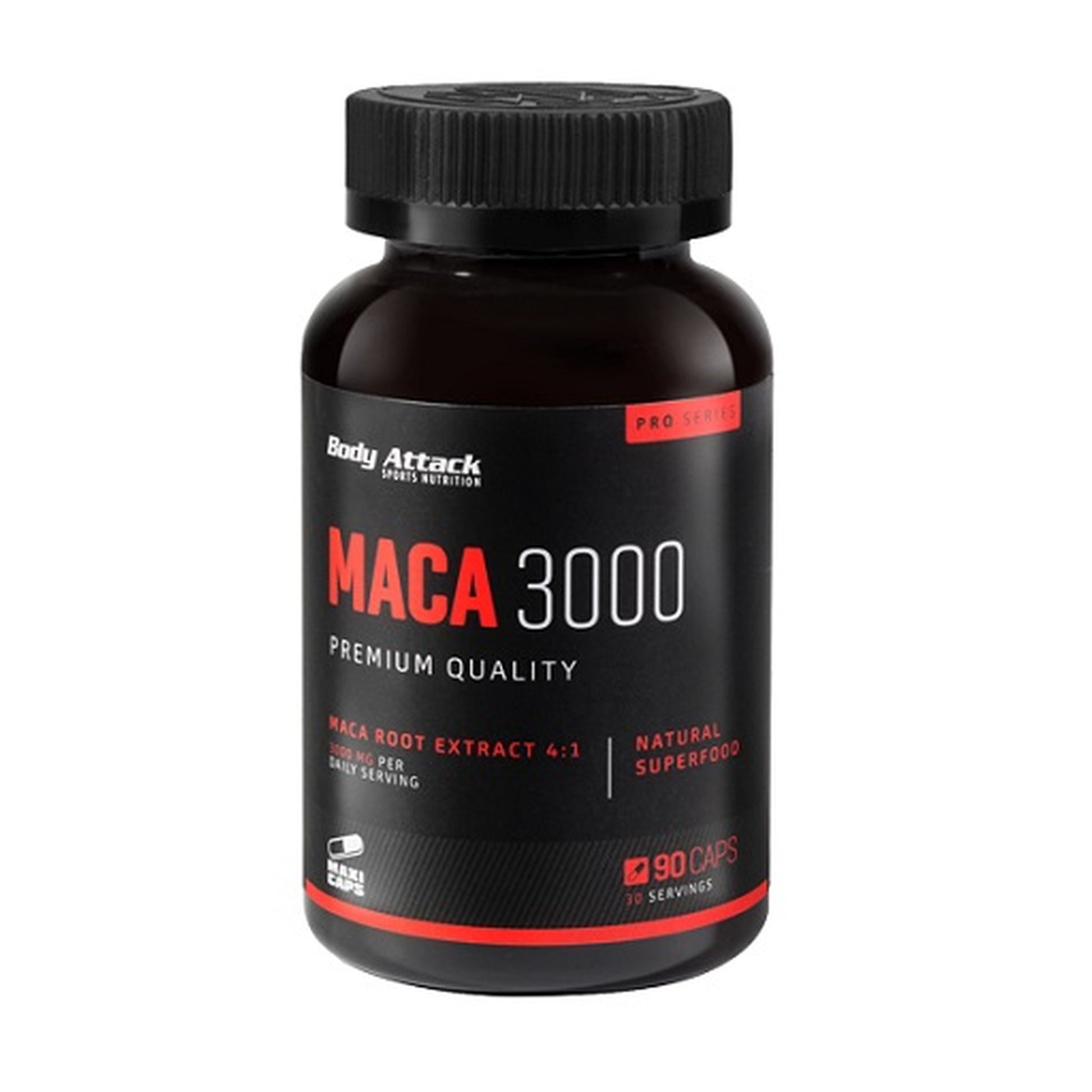 Body Attack Maca 3000 - 90 Caps - SHOPOUTLET24. Der Protein und Supplement Dealer