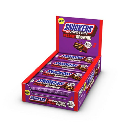 Snickers High Protein Bar PEANUT BROWNIE 12 x 50g - SHOPOUTLET24. Der Protein und Supplement Dealer