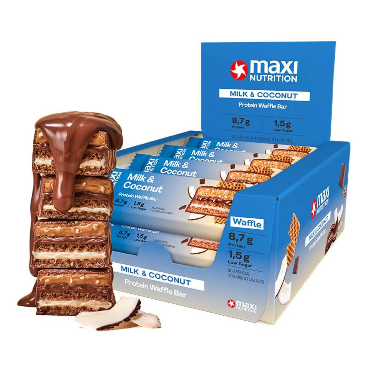 MaxiNutrition Protein Waffle Bar 12x40g - SHOPOUTLET24. Der Protein und Supplement Dealer