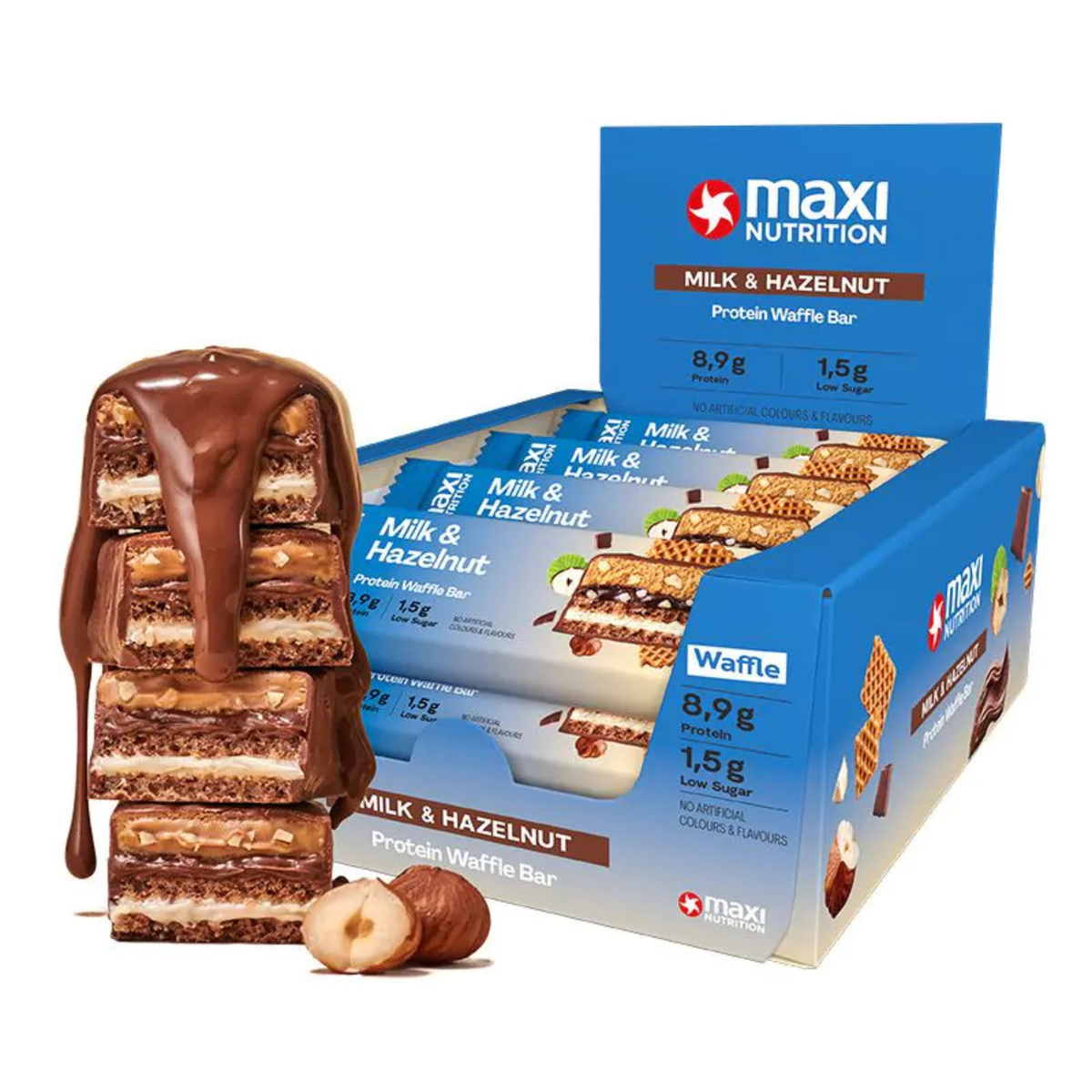 MaxiNutrition Protein Waffle Bar 12x40g - SHOPOUTLET24. Der Protein und Supplement Dealer