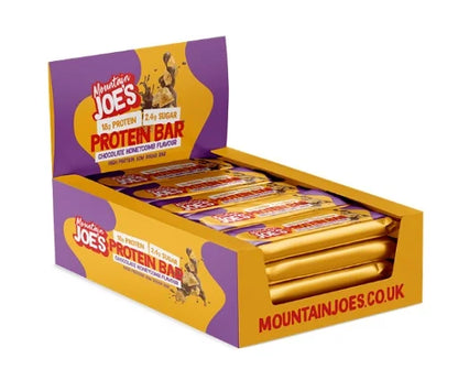 Mountain Joe's Protein Bar 12x55g OHNE ORIG. VERP.KARTON - SHOPOUTLET24. Der Protein und Supplement Dealer