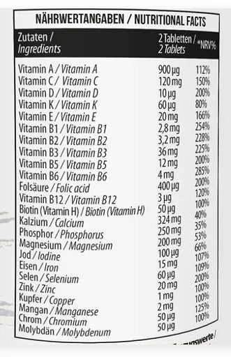 MST - All Vitamins 60 Pillen - SHOPOUTLET24. Der Protein und Supplement Dealer