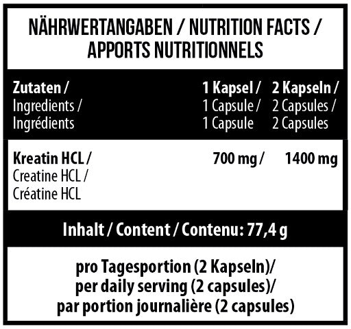MST - Creatin HCL 90 caps - SHOPOUTLET24. Der Protein und Supplement Dealer