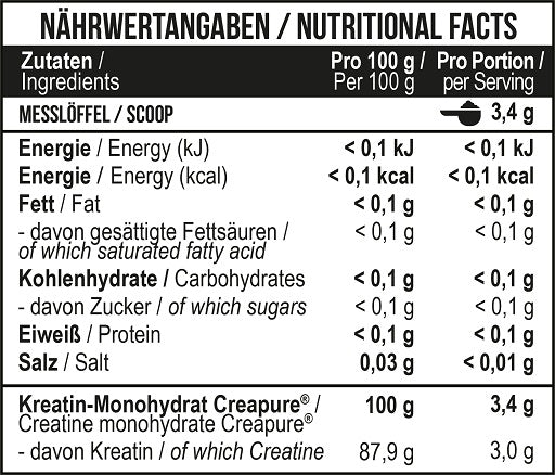 MST - Creatin Pro CREAPURE 300g - SHOPOUTLET24. Der Protein und Supplement Dealer