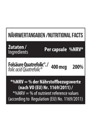 MST - Folate 400 Quatrefolic 90 Kapseln - SHOPOUTLET24. Der Protein und Supplement Dealer