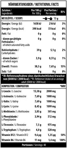 MST - BCAA & EAA Zero PROBEN 10 x 13g - SHOPOUTLET24. Der Protein und Supplement Dealer