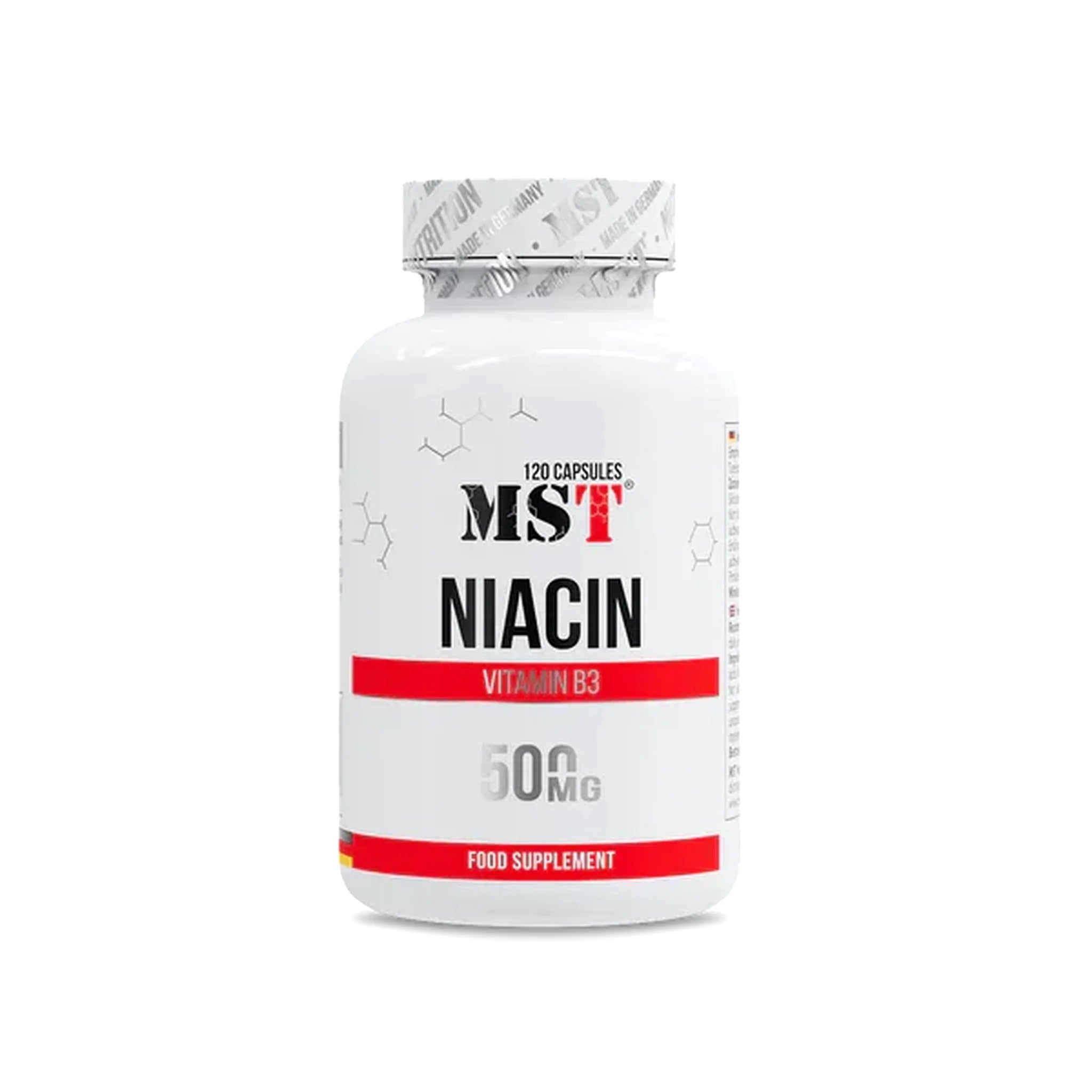 MST - Niacin 120 Kapseln - SHOPOUTLET24. Der Protein und Supplement Dealer