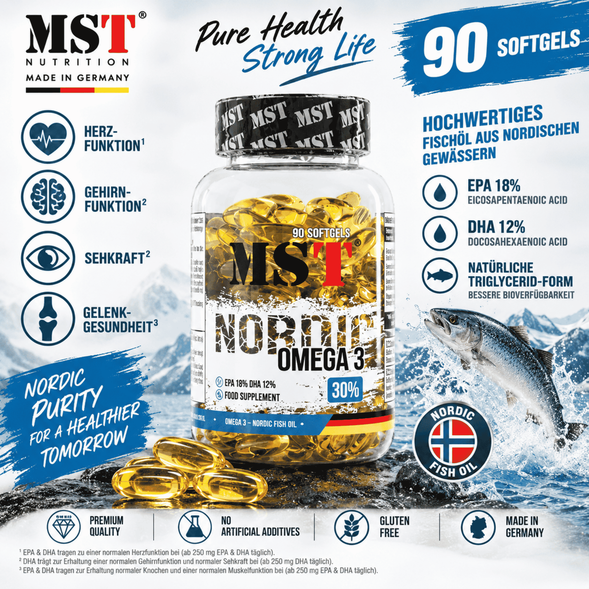 MST - Omega 3 Nordic Fish Oil 90 caps - SHOPOUTLET24. Der Protein und Supplement Dealer