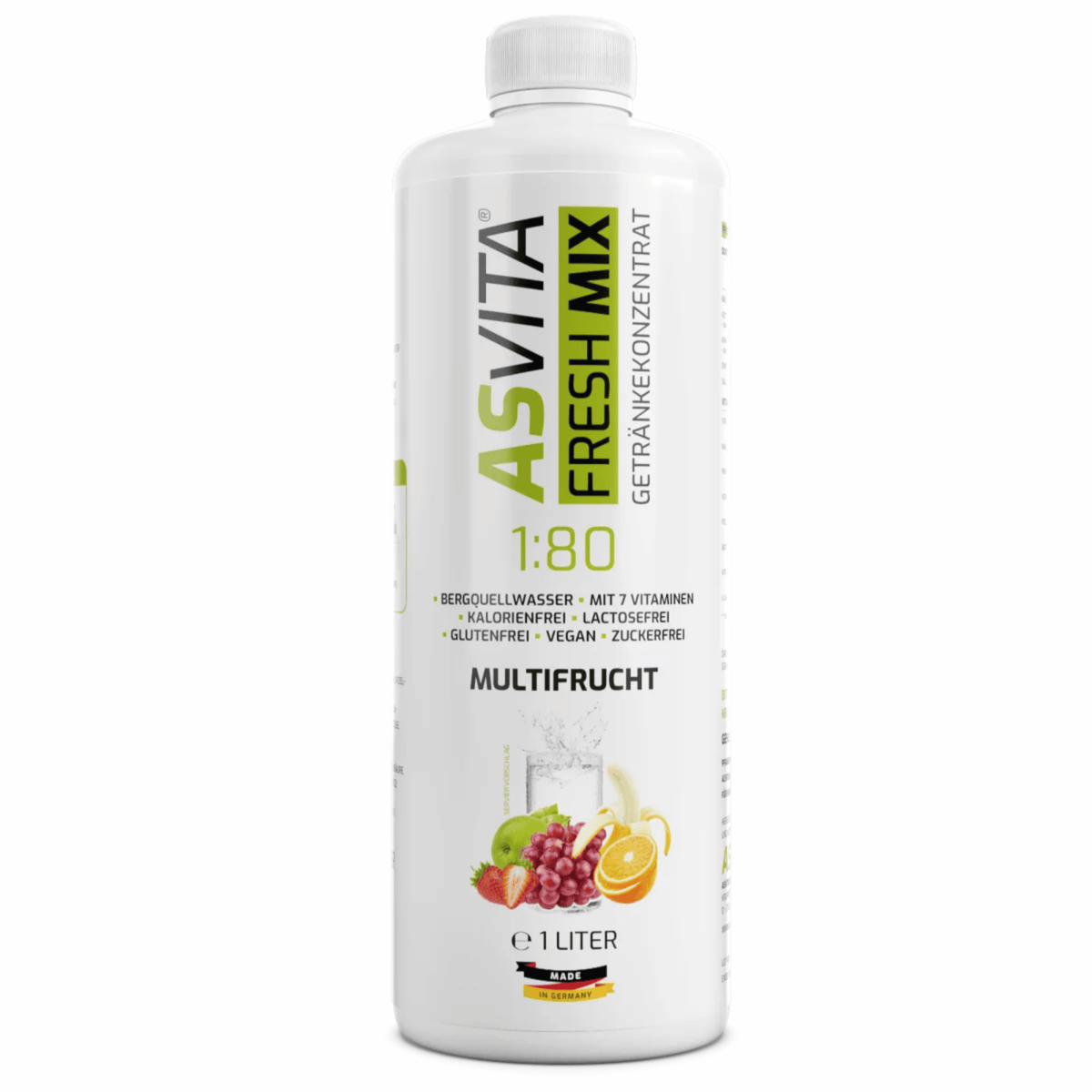 ASVita Fresh Mix Mineralgetränk 1/80 - 1L - SHOPOUTLET24. Der Protein und Supplement Dealer