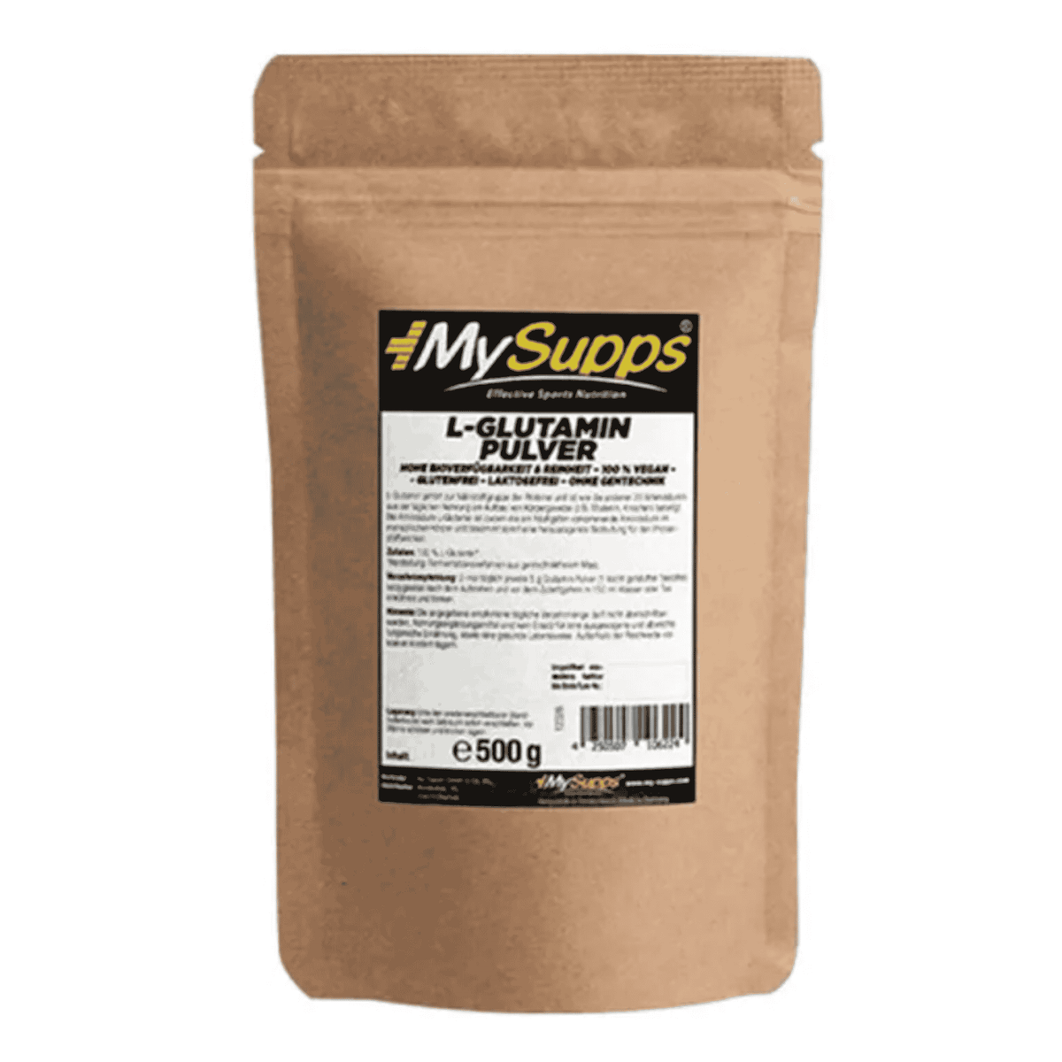 MySupps Glutamine 500g - SHOPOUTLET24. Der Protein und Supplement Dealer