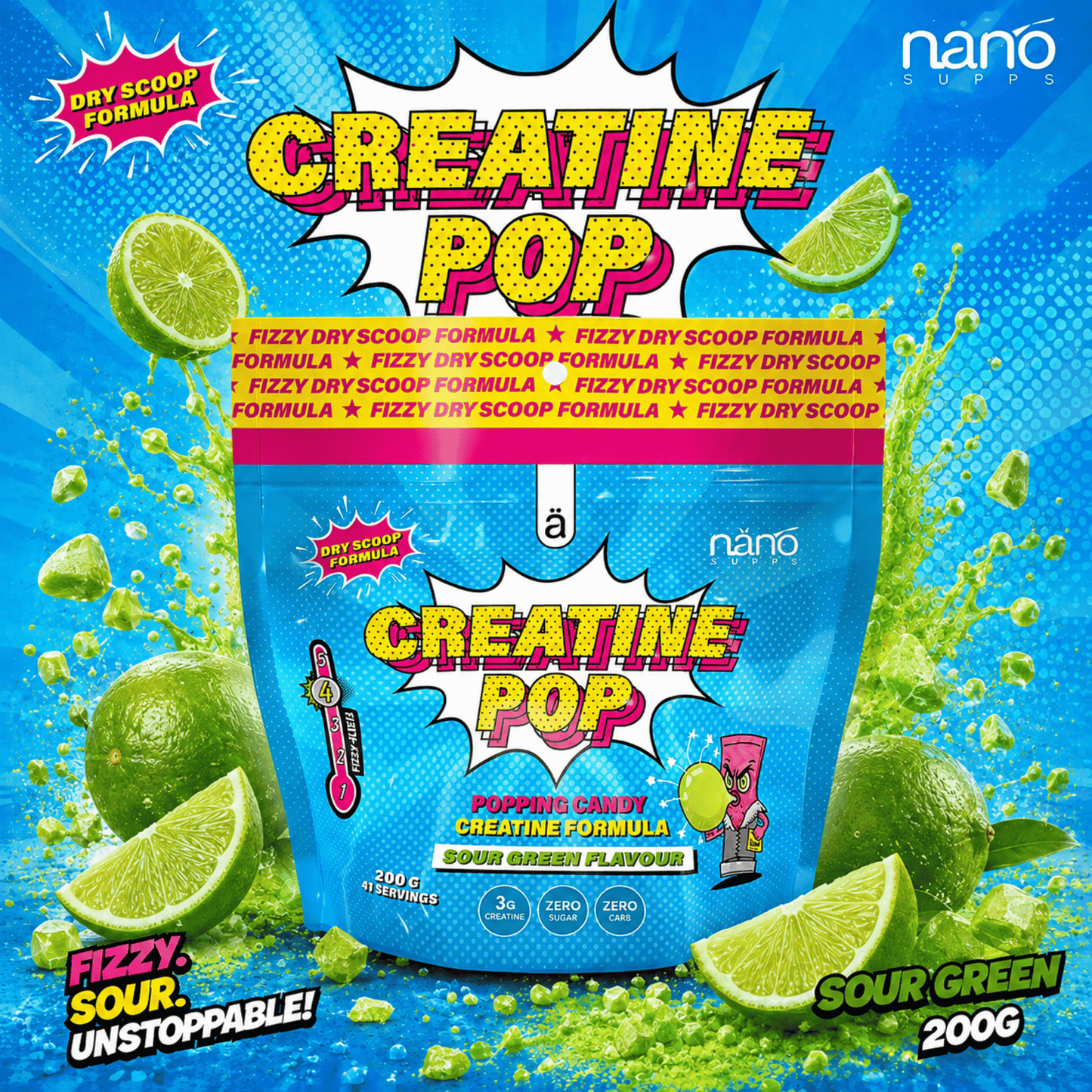 Nanosupps Creatine Pop 200g