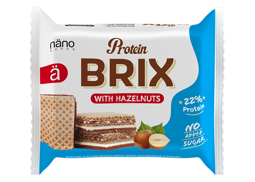Nanosupps Protein Brix Hazelnut 24x25g - SHOPOUTLET24. Der Protein und Supplement Dealer