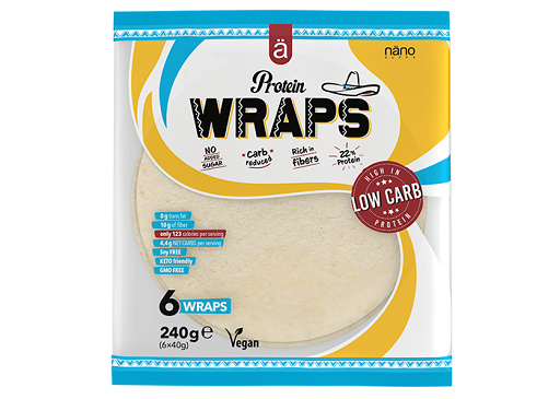 Nanosupps Protein Wraps 12x240g - SHOPOUTLET24. Der Protein und Supplement Dealer