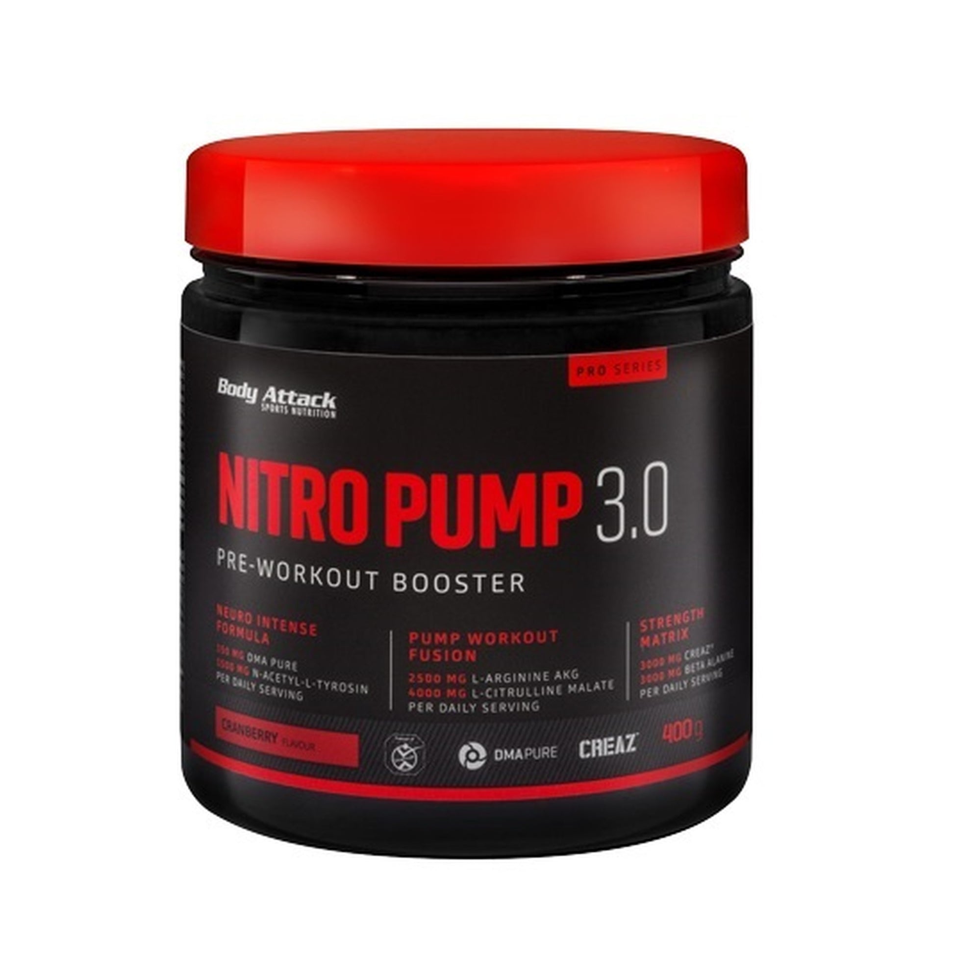 Body Attack Nitro Pump 3.0 - 400g - SHOPOUTLET24. Der Protein und Supplement Dealer