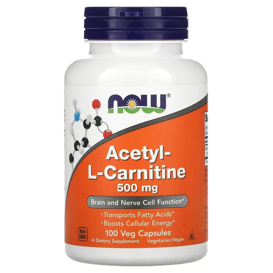 Now Foods Acetyl L-Carnitine, 500mg - 100 Kapseln - SHOPOUTLET24. Der Protein und Supplement Dealer