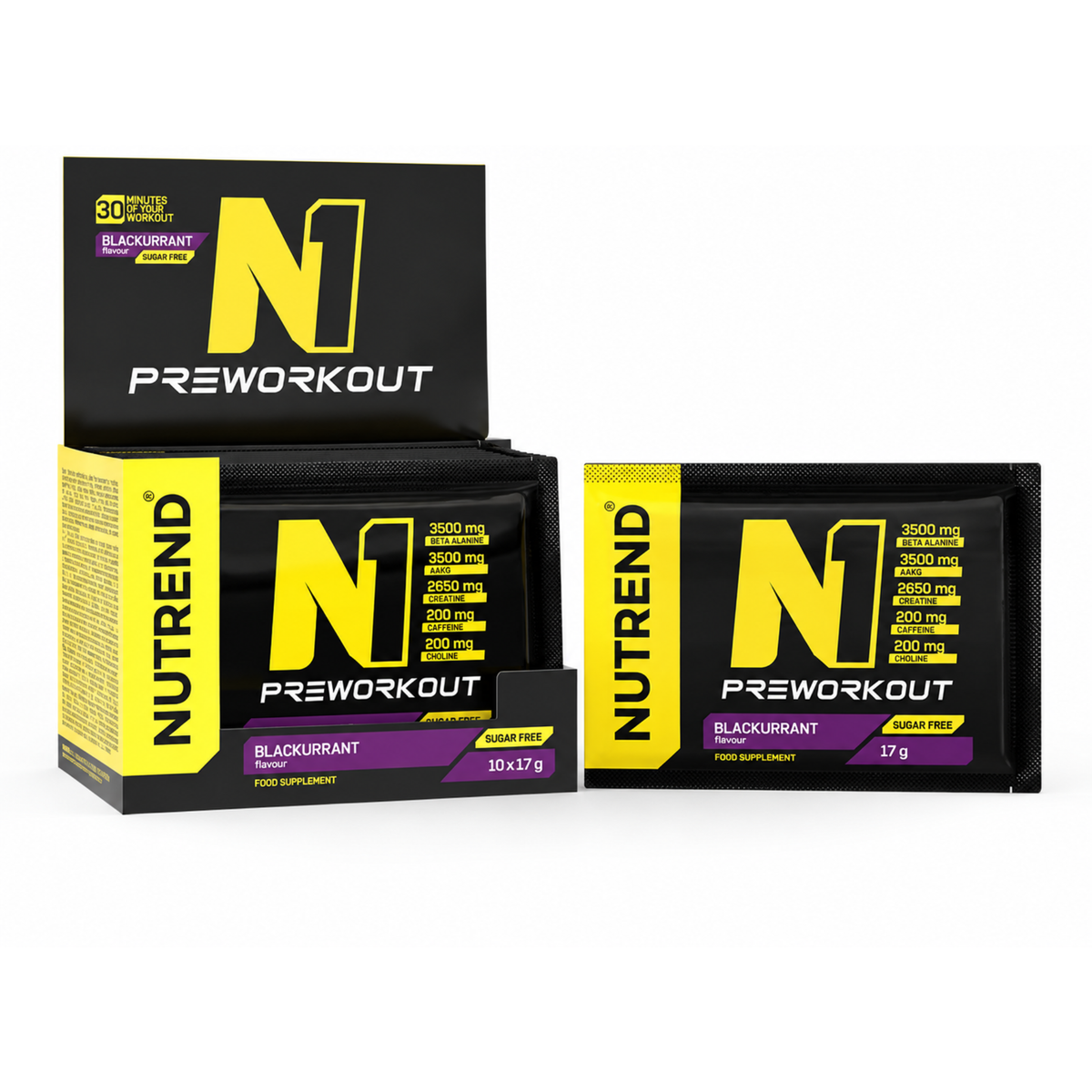 Nutrend N1 Preworkout NEU 10 x 17g PROBEN