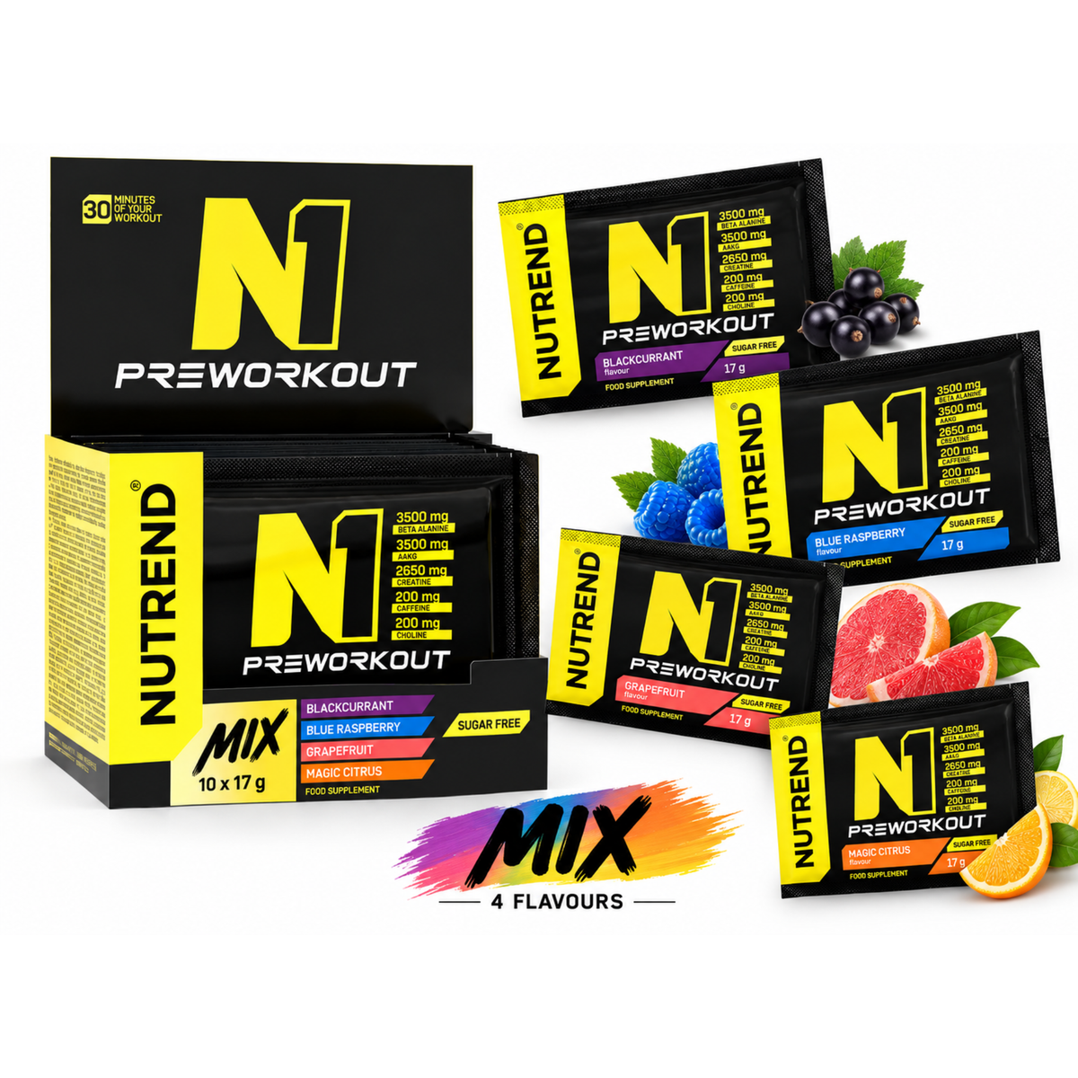 Nutrend N1 Preworkout NEU 10 x 17g PROBEN