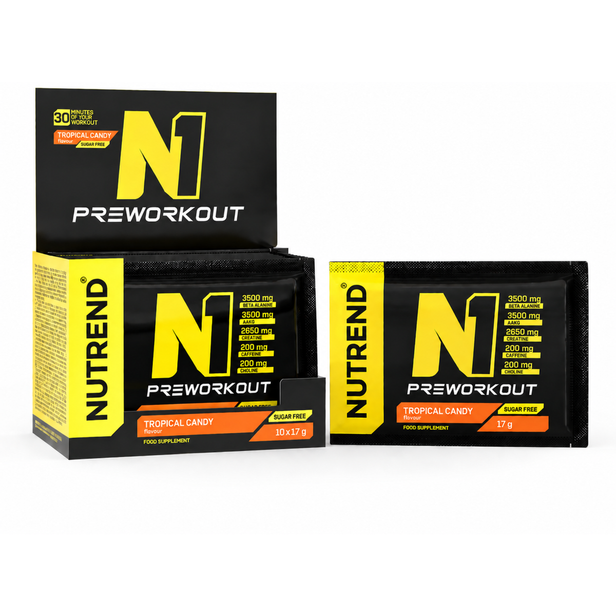 Nutrend N1 Preworkout NEU 10 x 17g PROBEN