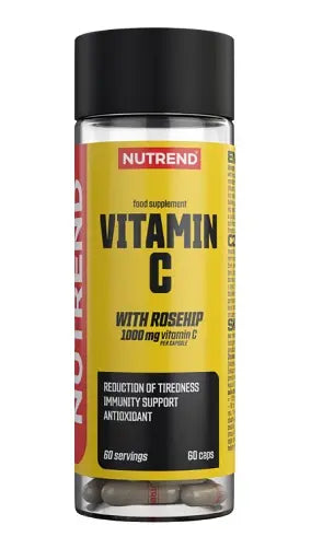 Nutrend Vitamin C 1000 mg mit Hagebutten 60 Kapseln - SHOPOUTLET24. Der Protein und Supplement Dealer
