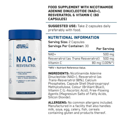 Applied NAD Resveratrol 60 Kapseln