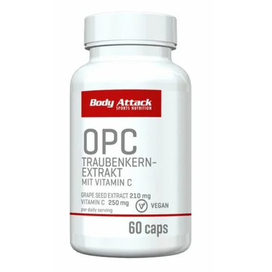 Body Attack OPC Traubenkern- Extrakt 60 Caps - SHOPOUTLET24. Der Protein und Supplement Dealer