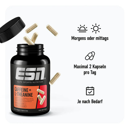 ESN Caffeine  L-Theanine 100 Kapseln - SHOPOUTLET24. Der Protein und Supplement Dealer