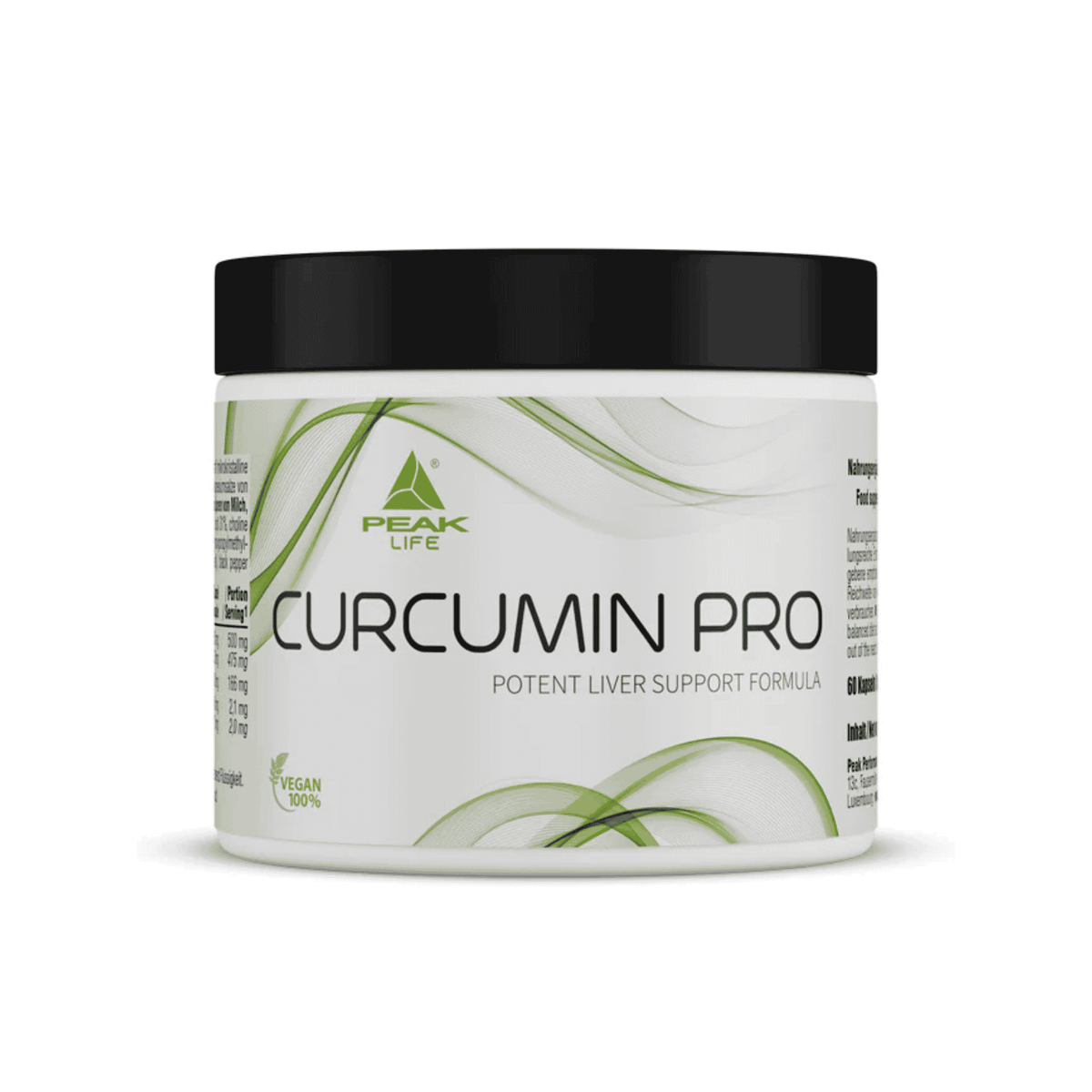 Peak Curcumin Pro 60 Kapseln - SHOPOUTLET24. Der Protein und Supplement Dealer