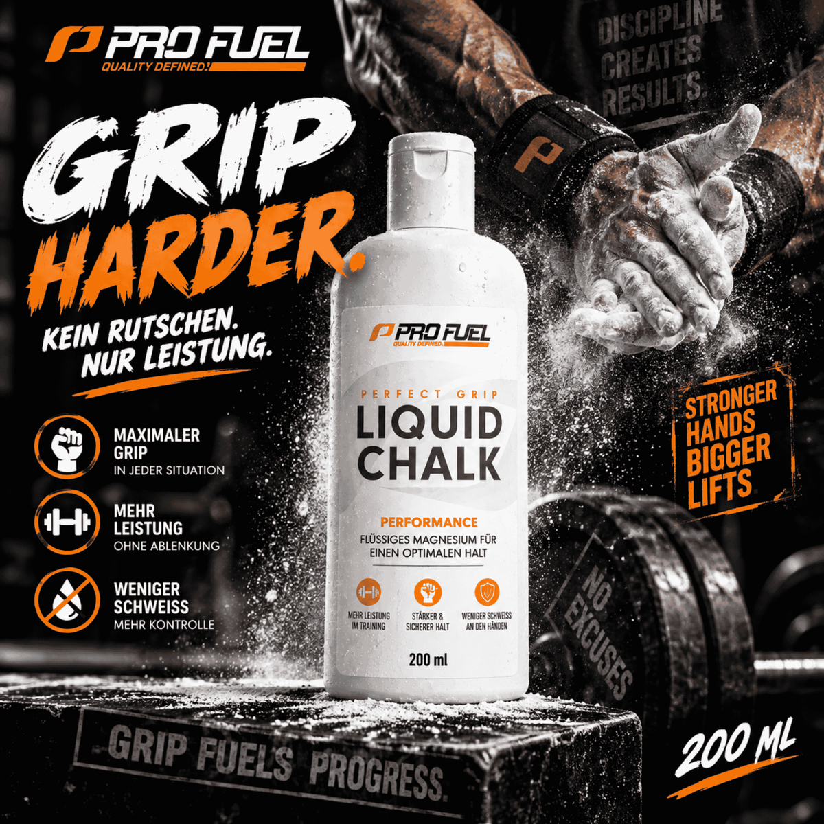 ProFuel Flüssigkreide - LIQUID CHALK 200ml - SHOPOUTLET24. Der Protein und Supplement Dealer