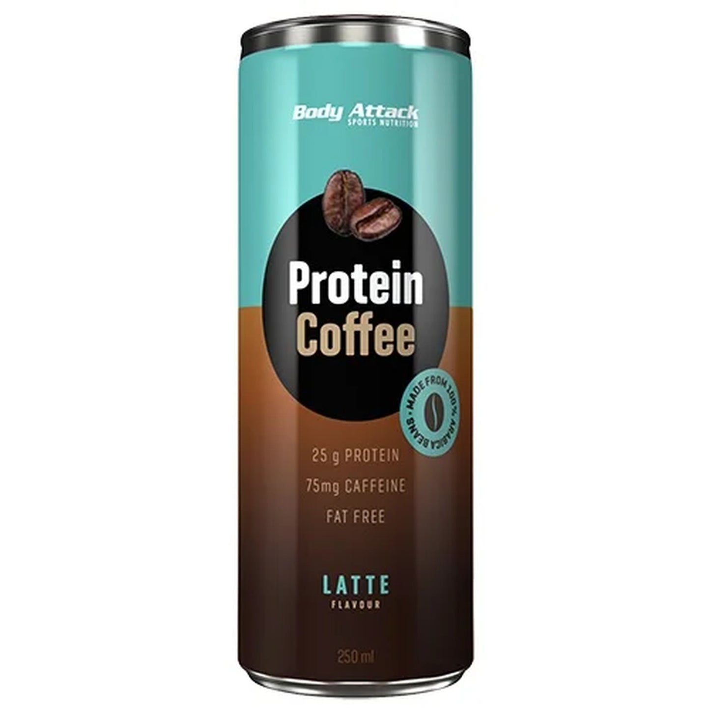 Body Attack Protein Coffee - Cafe Latte (12*250ml) - SHOPOUTLET24. Der Protein und Supplement Dealer
