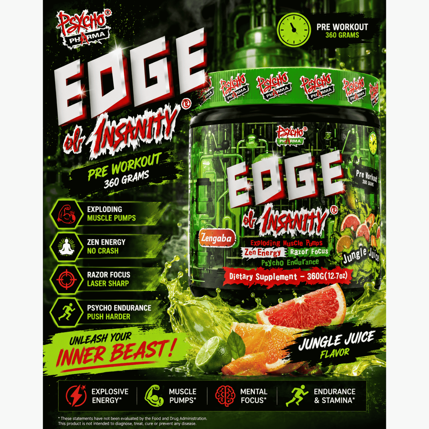 Psycho Pharma Edge of Insanity 310g - SHOPOUTLET24. Der Protein und Supplement Dealer