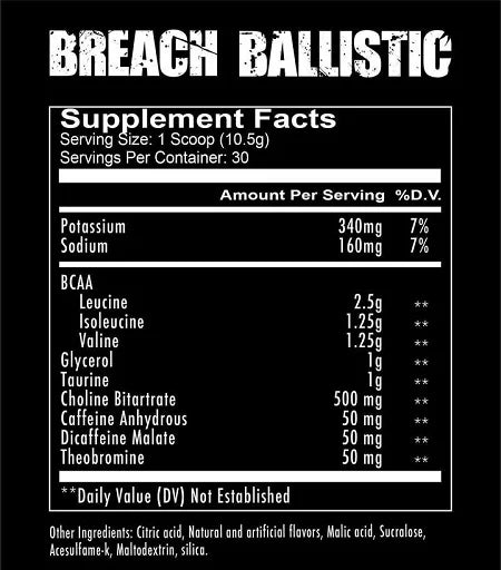 Redcon1 Breach Ballistic (BCAA) 30 Serv. - SHOPOUTLET24. Der Protein und Supplement Dealer