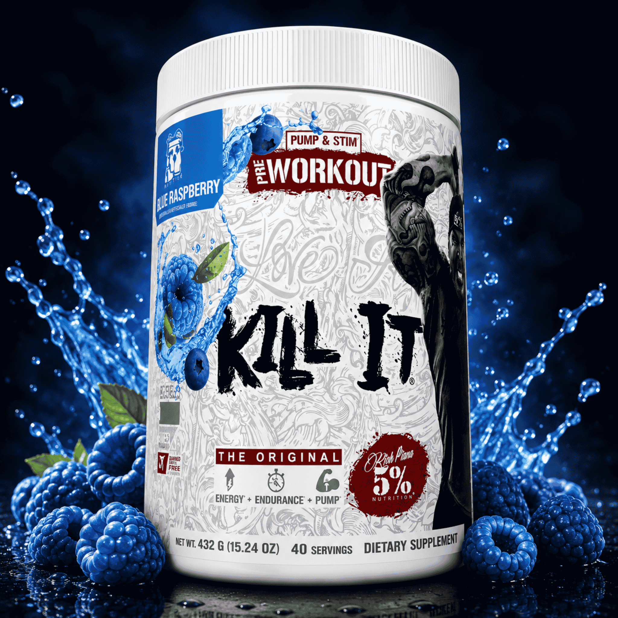 Rich Piana 5% Nutrition Kill It 400g - SHOPOUTLET24. Der Protein und Supplement Dealer