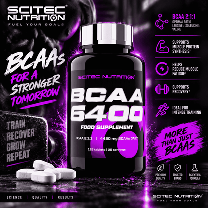 Scitec BCAA 6400 125 Tabletten - SHOPOUTLET24. Der Protein und Supplement Dealer