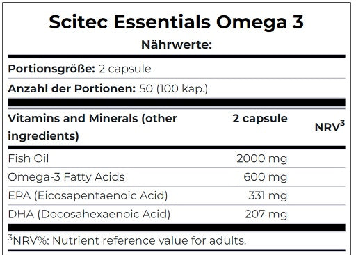 Scitec Omega 3 100 Kapseln - SHOPOUTLET24. Der Protein und Supplement Dealer
