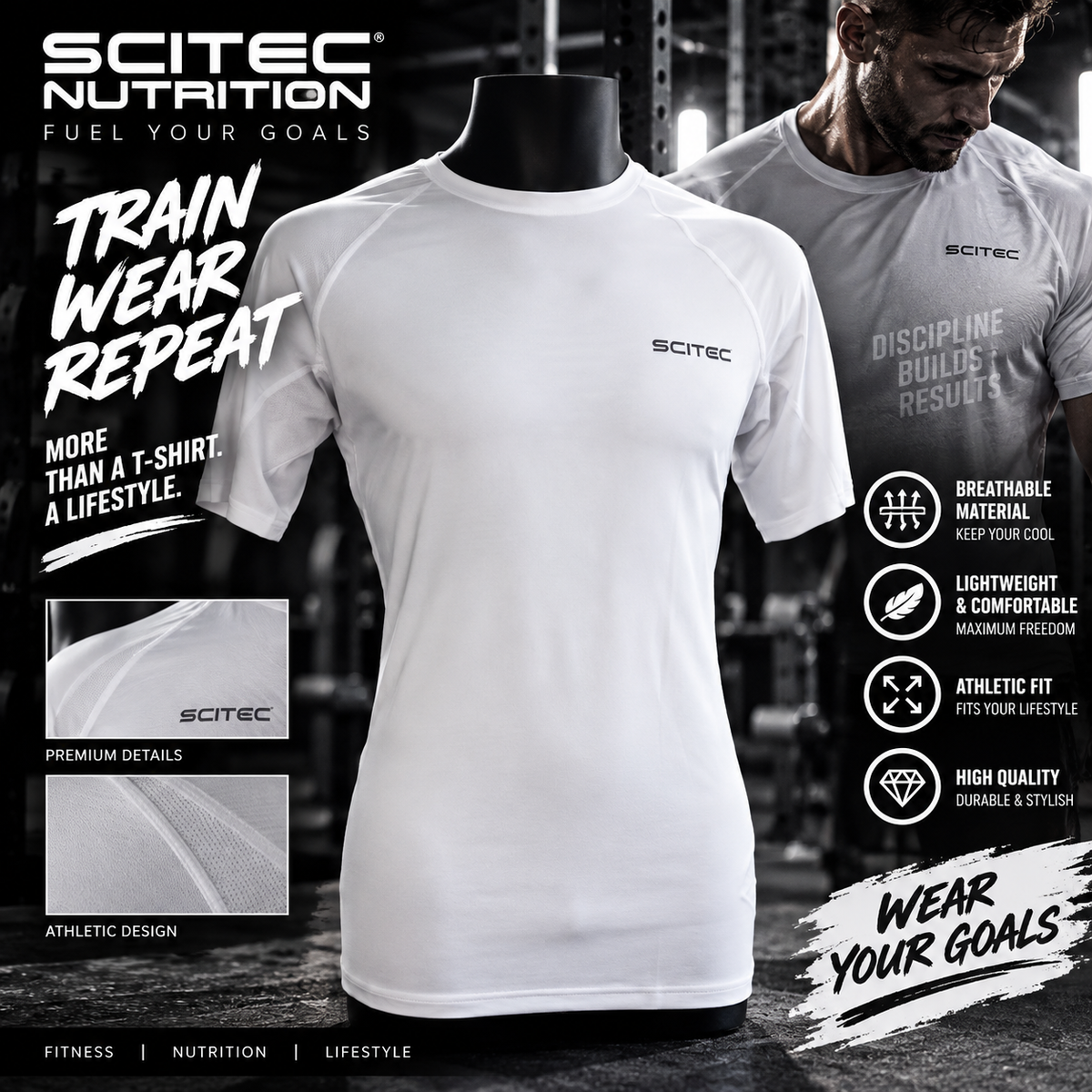 Scitec T-Shirt Venice weiß