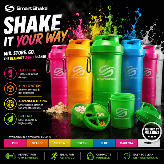 Smartshake Slim Neon 500ml - SHOPOUTLET24. Der Protein und Supplement Dealer