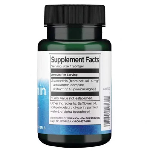 Swanson Astaxanthin 4mg 60 Kapseln - SHOPOUTLET24. Der Protein und Supplement Dealer