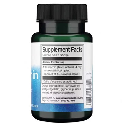 Swanson Astaxanthin 4mg 60 Kapseln - SHOPOUTLET24. Der Protein und Supplement Dealer