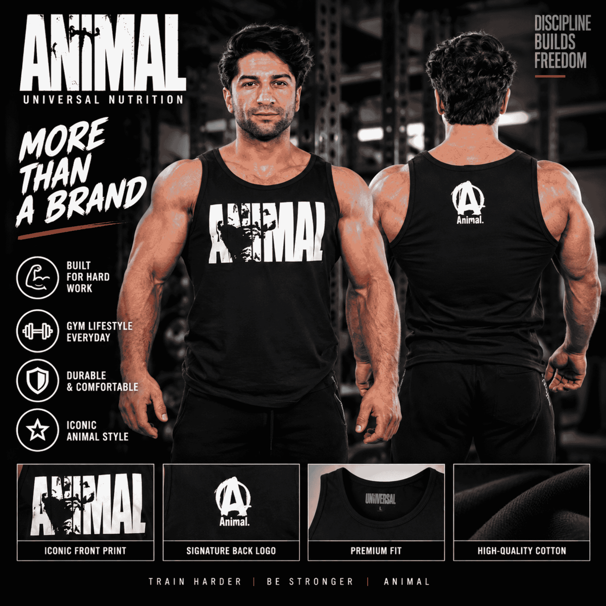 Universal Animal Iconic Tank Top Black