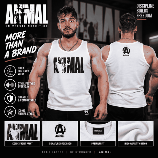 Universal Animal Iconic Tank Top White