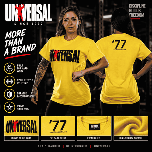 Universal Animal T-Shirt Logo Yellow '77