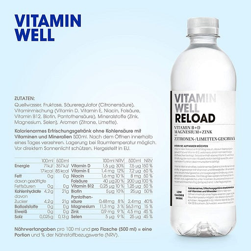 Vitamin Well Drink 12x500ml - SHOPOUTLET24. Der Protein und Supplement Dealer